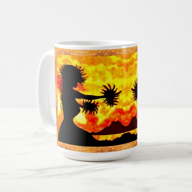 Hula Girls Kaffeetasse (Vorderseite Links)