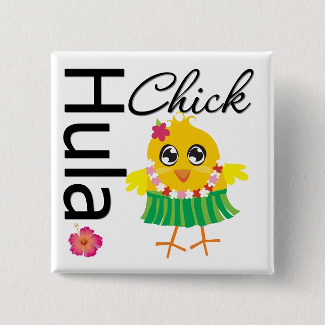 Hula Hawaii Chick Button (Vorderseite)
