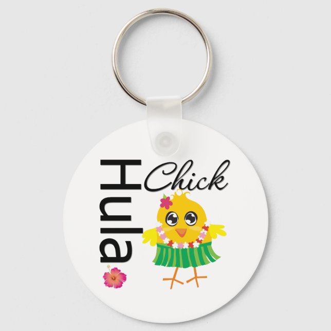 Hula Hawaii Chick Schlüsselanhänger (Vorderseite)