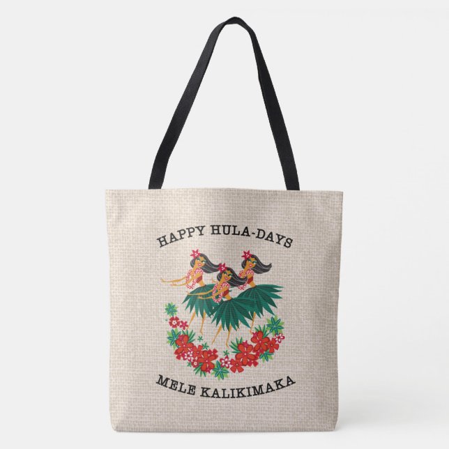 Hula Holiday Hawaiian Hula Girl Beach sac (Devant)