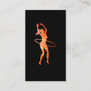 Hula Hoop Artist Women Girls Hooping Visitenkarte