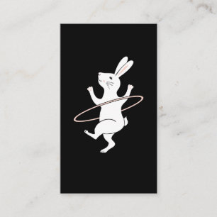 Hula Hoop Bunny Hooping Girls Hoop Tanz Visitenkarte