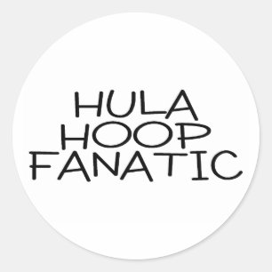 Hula Hoop Fanatic Runder Aufkleber
