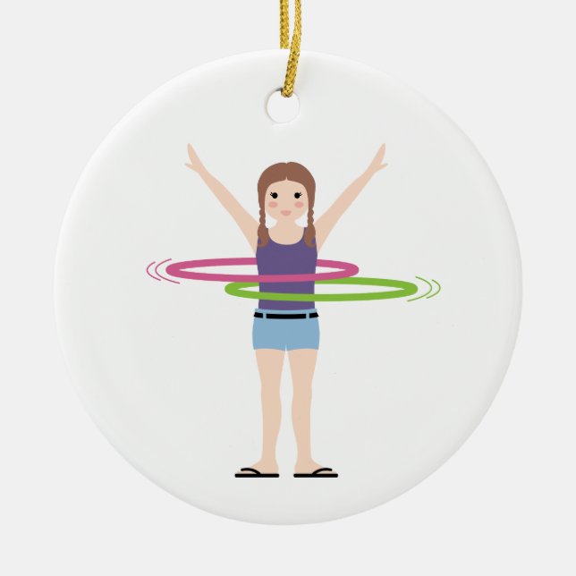 Hula Hoop Keramik Ornament (Vorne)