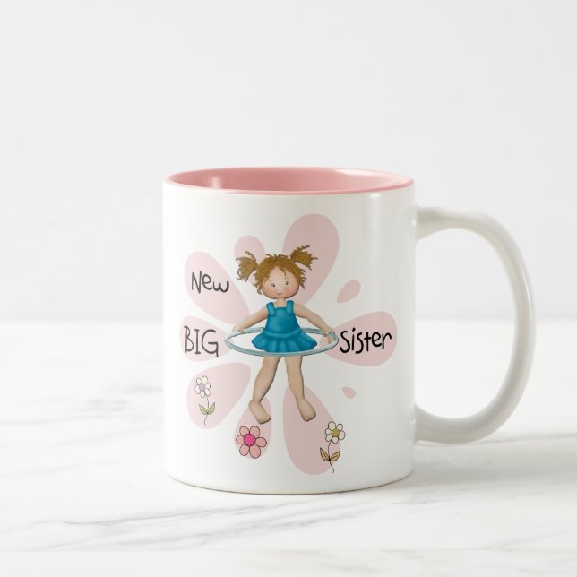 Hula Hoop New Big Sister Zweifarbige Tasse (Rechts)