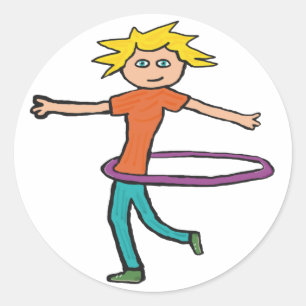 Hula Hooping Runder Aufkleber