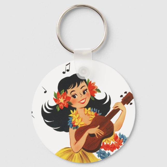 Hula Hula Girl Schlüsselanhänger (Vorderseite)