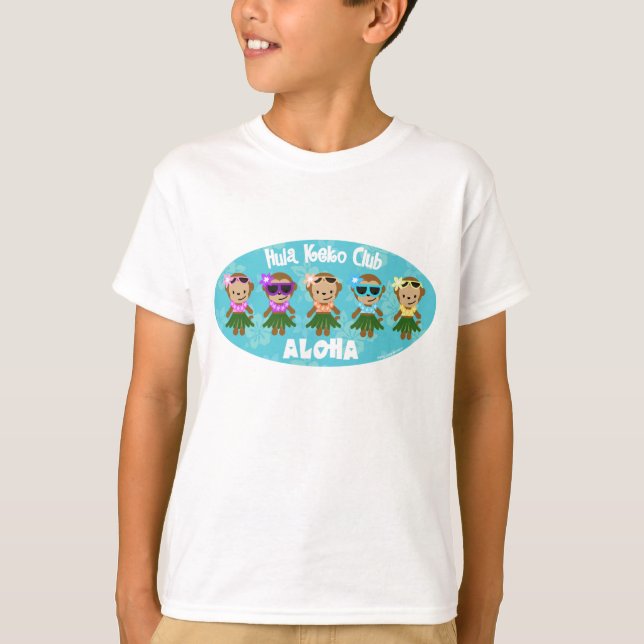 Hula Monkey Club ALOHA - Kinder Sweatshirt T-Shirt (Vorderseite)