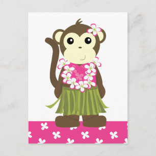 Hula Monkey Postkarte