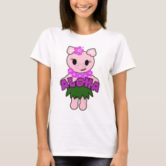 Hula Piggy - Damen-Baby - Puppe (angepasster) T - T-Shirt