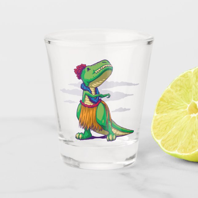 Hula Rex Schnapsglas (Vorderseite)