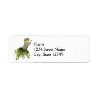 Hula Squirrel Address Labels