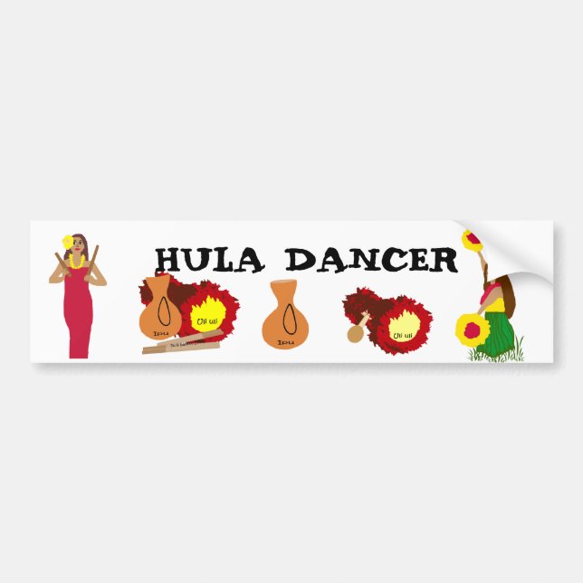 Hula Tanz-Autoaufkleber Autoaufkleber (Vorne)