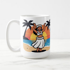 Hula-Tanz-Strandparty-Sonnenuntergang-tropische In Kaffeetasse