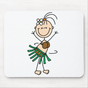 Hula Tanzen-Strichmännchen Mousepad