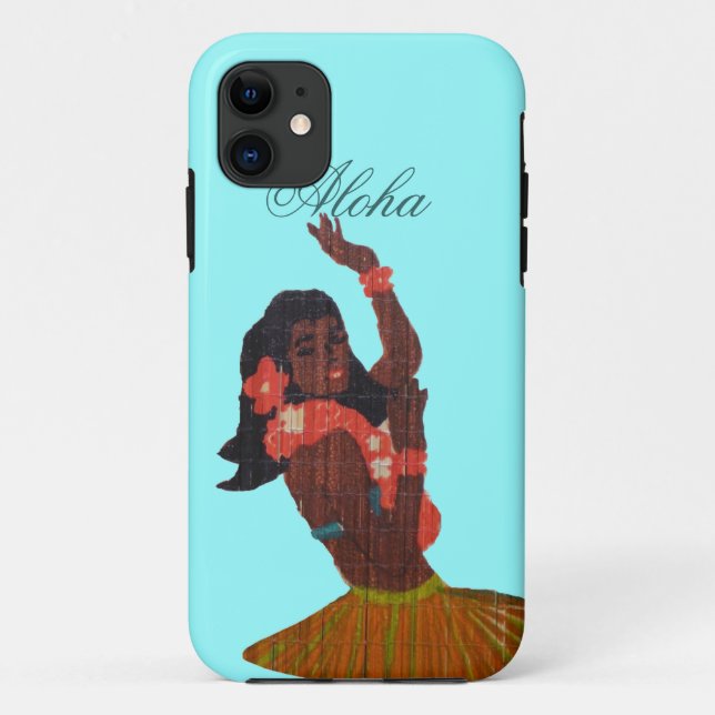 Hula Tänzer Aloha Seafoam Grün Case-Mate iPhone Hülle (Rückseite)