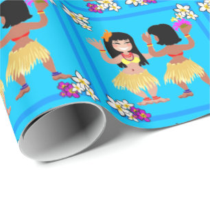 Hula Tänzer-Geschenk-Packpapier Geschenkpapier