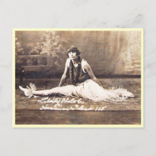 Hula-Tänzer, Hawaii Vintage Postkarte