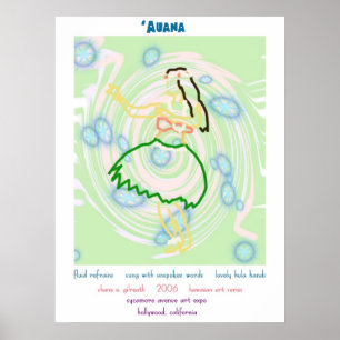 Hula Tänzer-Kunst-Druck Poster