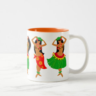 Hula Tänzer-Tasse Zweifarbige Tasse