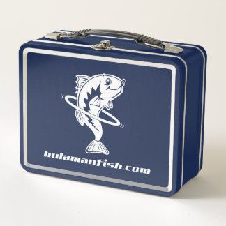 HulaMan Metall-Lunchbox Blau Metall Brotdose