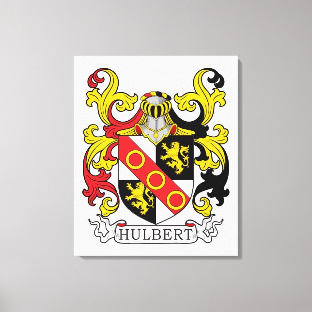 Hulbert Familienwappen Leinwanddruck (Vorderseite)
