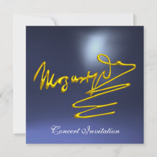 HULDIGUNG AN MOZART, GOLD BLaues KONZERT Einladung