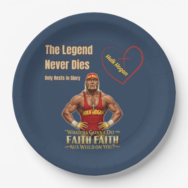 Hulk Hogan wird diese kühn inspiriert Hulkster Lie Pappteller (Vorderseite)