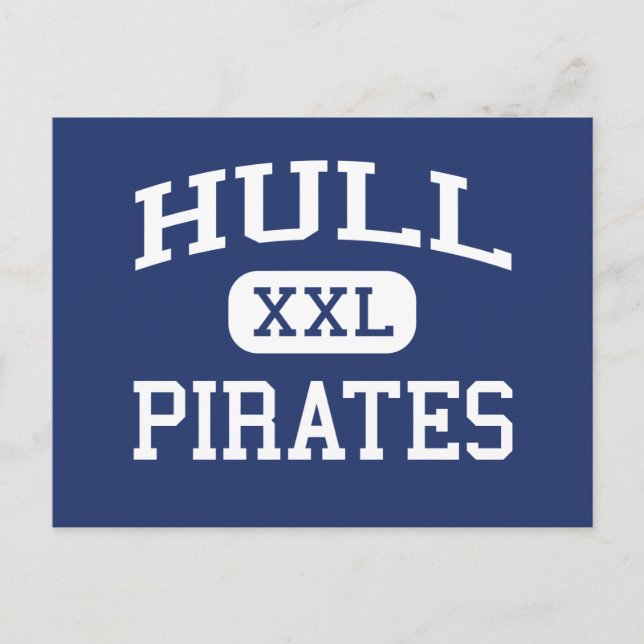 Hull - Pirates - High School - Hull Massachusetts Postkarte (Vorderseite)