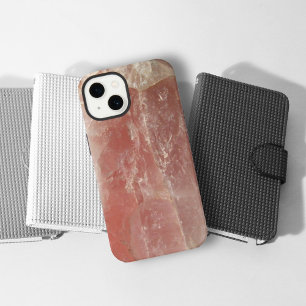 Hülle für Telefone mit natürlichem rosa Quarzstein iPhone Hülle