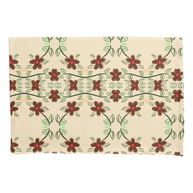 Hüllen mit geschliffenen Kissen in Creme und Schok Kissenbezug (Vorderseite)