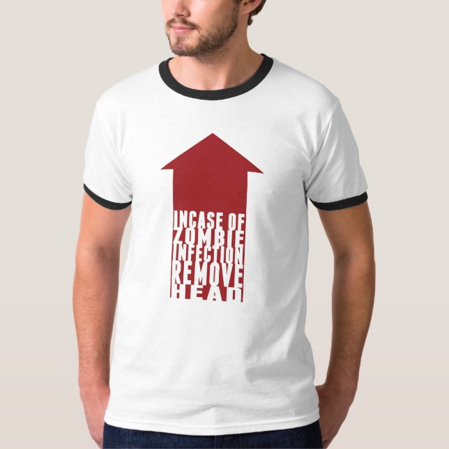 "HÜLLEN Sie von der ZOMBIE-INFEKTION" T-Shirt (Vorderseite)