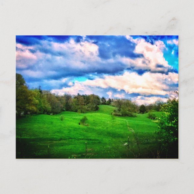 HÜLLSIDE PASTURE BRIGHT POSTCARD POSTKARTE (Vorderseite)