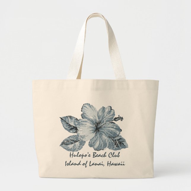 Hulopo'e Strand-Verein-Strand-Tasche Jumbo Stoffbeutel (Vorne)
