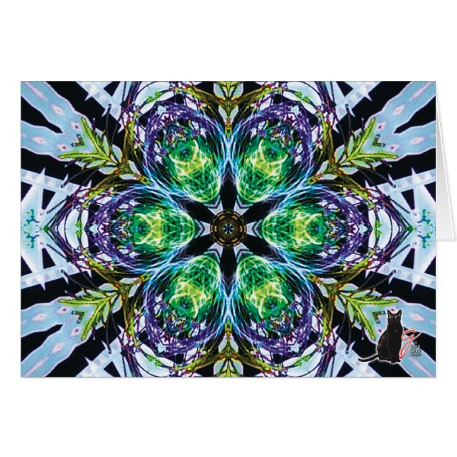 Hülsen-Kaleidoskop-Gruß-Karte (Vorderseite (Horizontal))