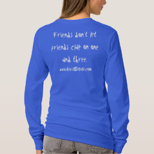 Hülsen-Slogan-Shirt der Damen-Blues411 langes T-Shirt