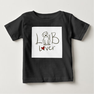 Hülseraglan-Shirt des Labrador-Liebhaber-Baby-3/4 Baby T-shirt