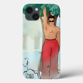 Humain et nature coque iphone illustré