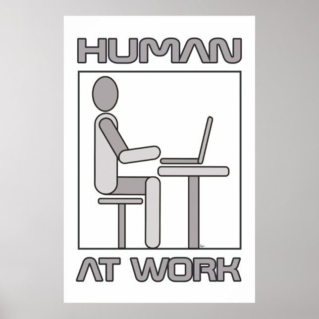 Humains au travail 18 x 24 Poster Imprimer (Devant)