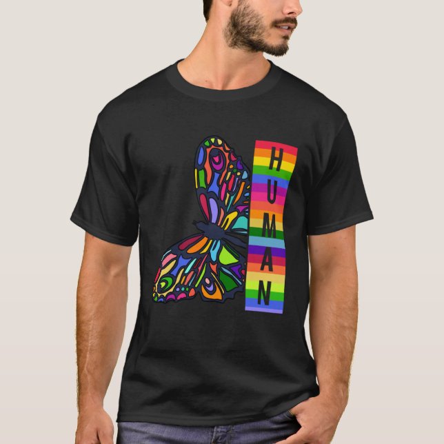 Human Butterfly LGBT T-Shirt (Vorderseite)