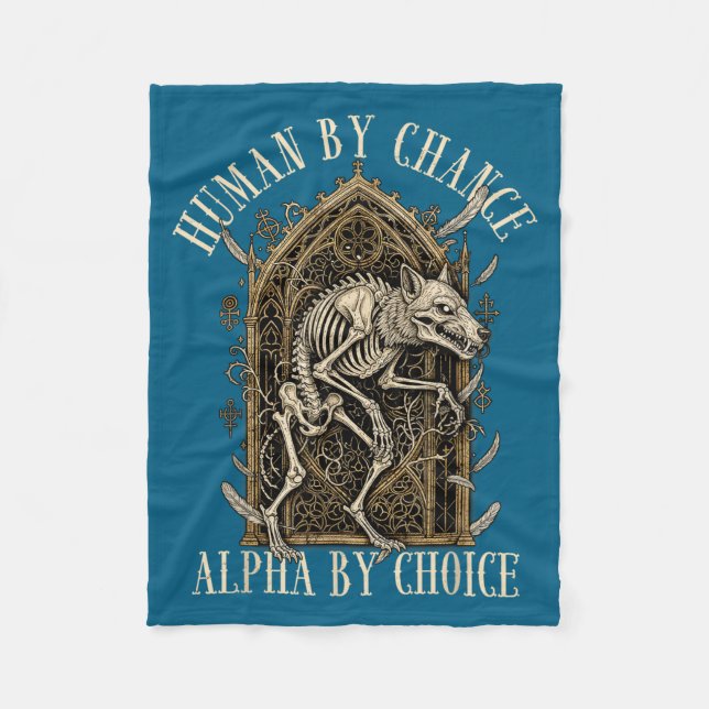 Human By Chance Alpha By Choice Alpha Wolf Meme Da Fleecedecke (Vorderseite)