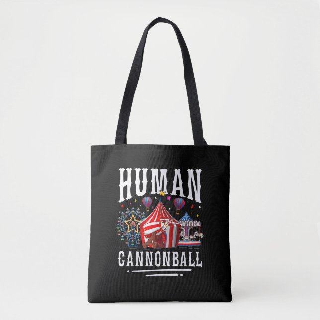 Human Cannonball Circus Carnival Tasche (Vorderseite)