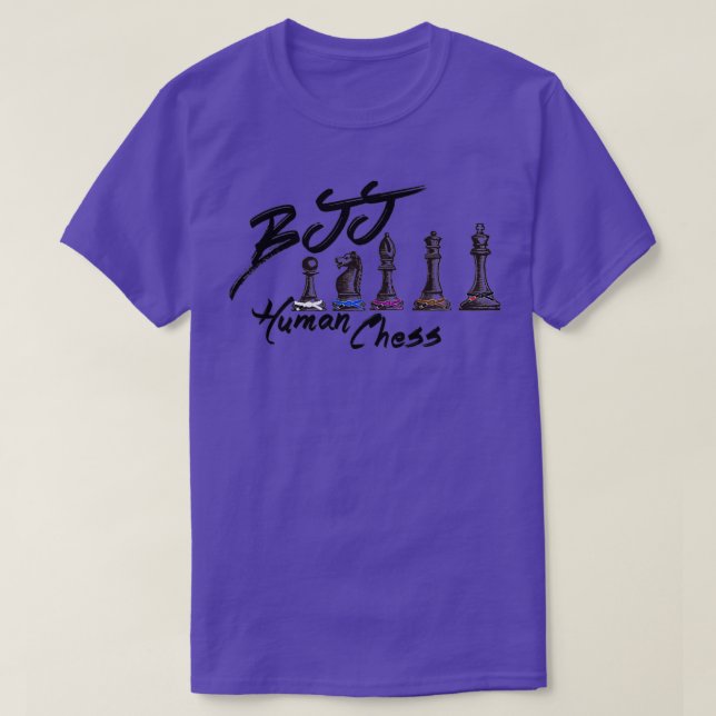 Human Chess Jiu Jitsu Black T-Shirt (Design vorne)