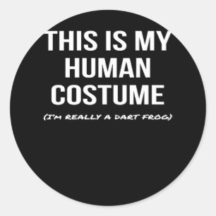 Human Costume im a dart Frog Cosplay Halloween Runder Aufkleber