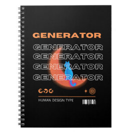 human design generator type notizblock