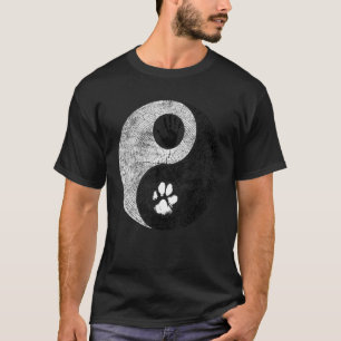 Human & Dog Yin Yang Hand Print & Paw Print 2 T-Shirt