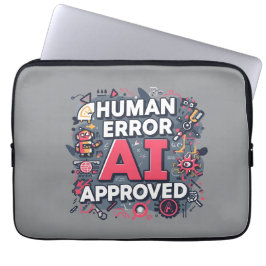 Human Error AI Approved Digital Art Laptopschutzhülle