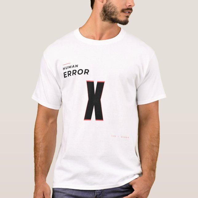 Human Error X Tech-Typografie-Design T-Shirt (Vorderseite)