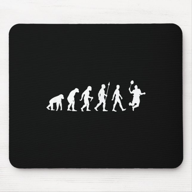 Human Evolution , Badminton Player Version Mousepad (Vorne)
