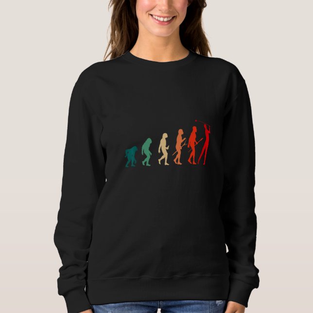 Human Evolution Outdoor Game Golfplatz Sweatshirt (Vorderseite)